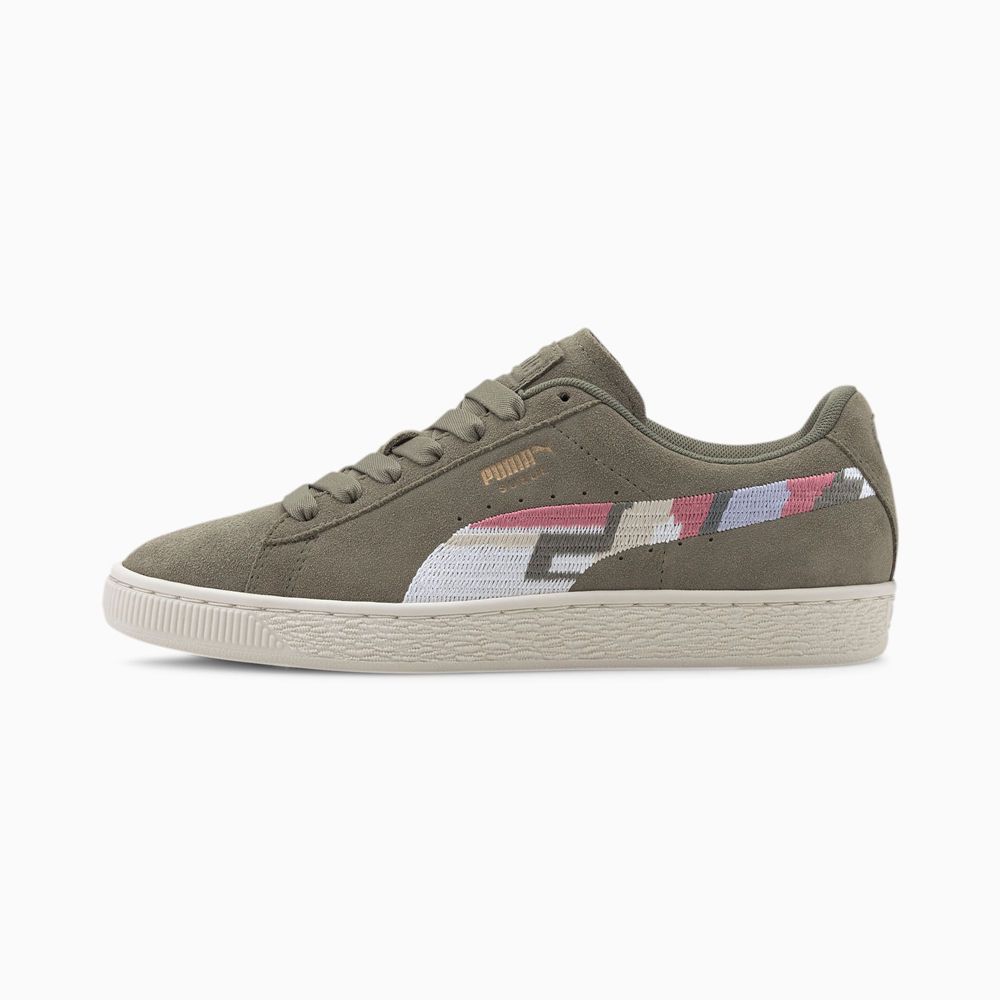 Puma Suede WH Női Sportcipő - Zöld ( Hungary - FSGLX2471 )